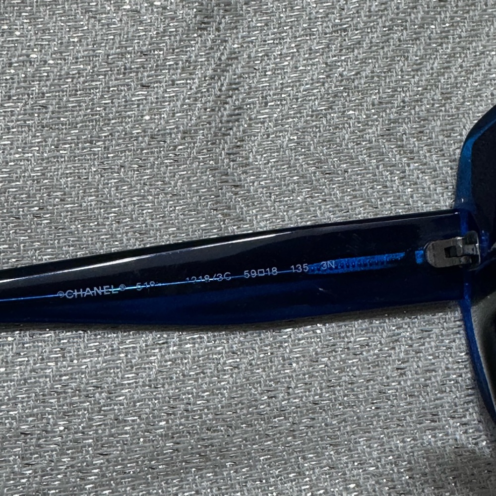 CHANEL CC Sunglasses 5183 Blue CC square-frame sunglasses Fashion Luxury VINTAGE - Picture 9 of 17